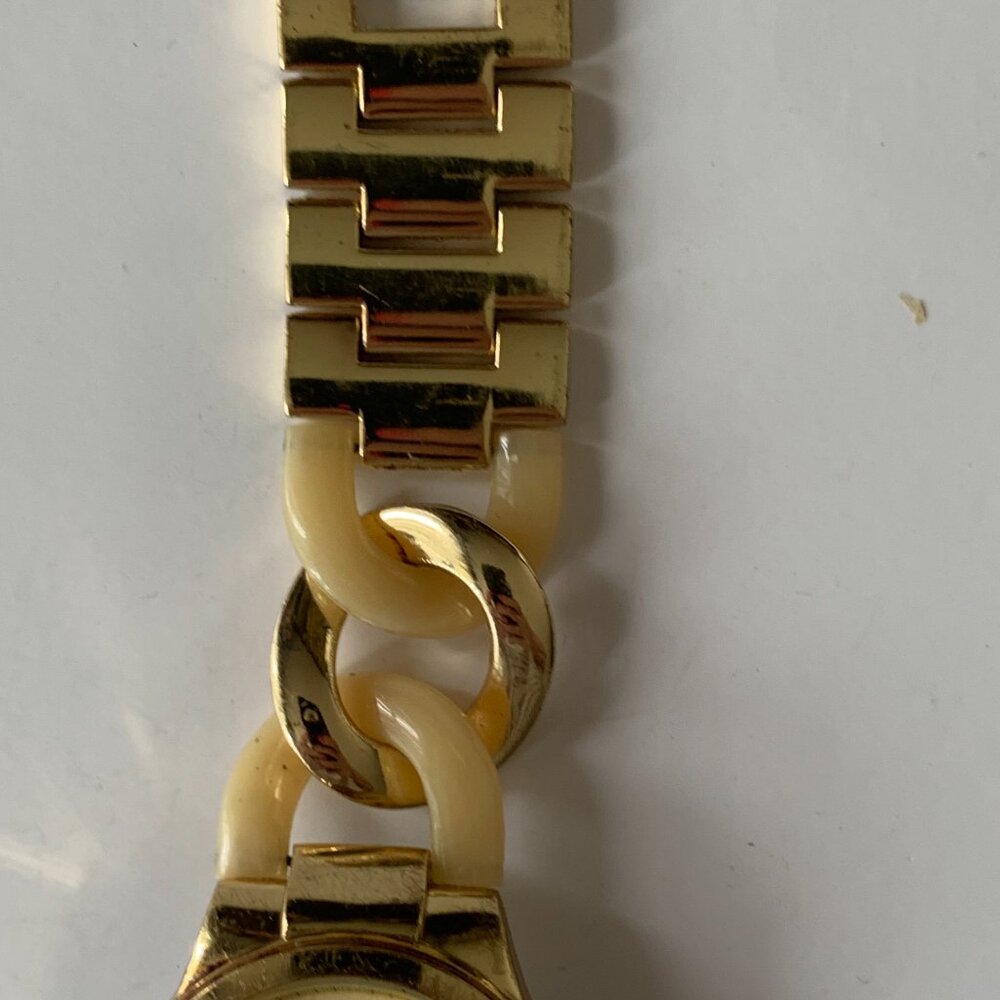 MICHAEL KORS BRAIDED WATCH 10194 GOLD FACE RUNWAY TWIST CHRONOGRAPH GOLD-TONE - Picture 5 of 9